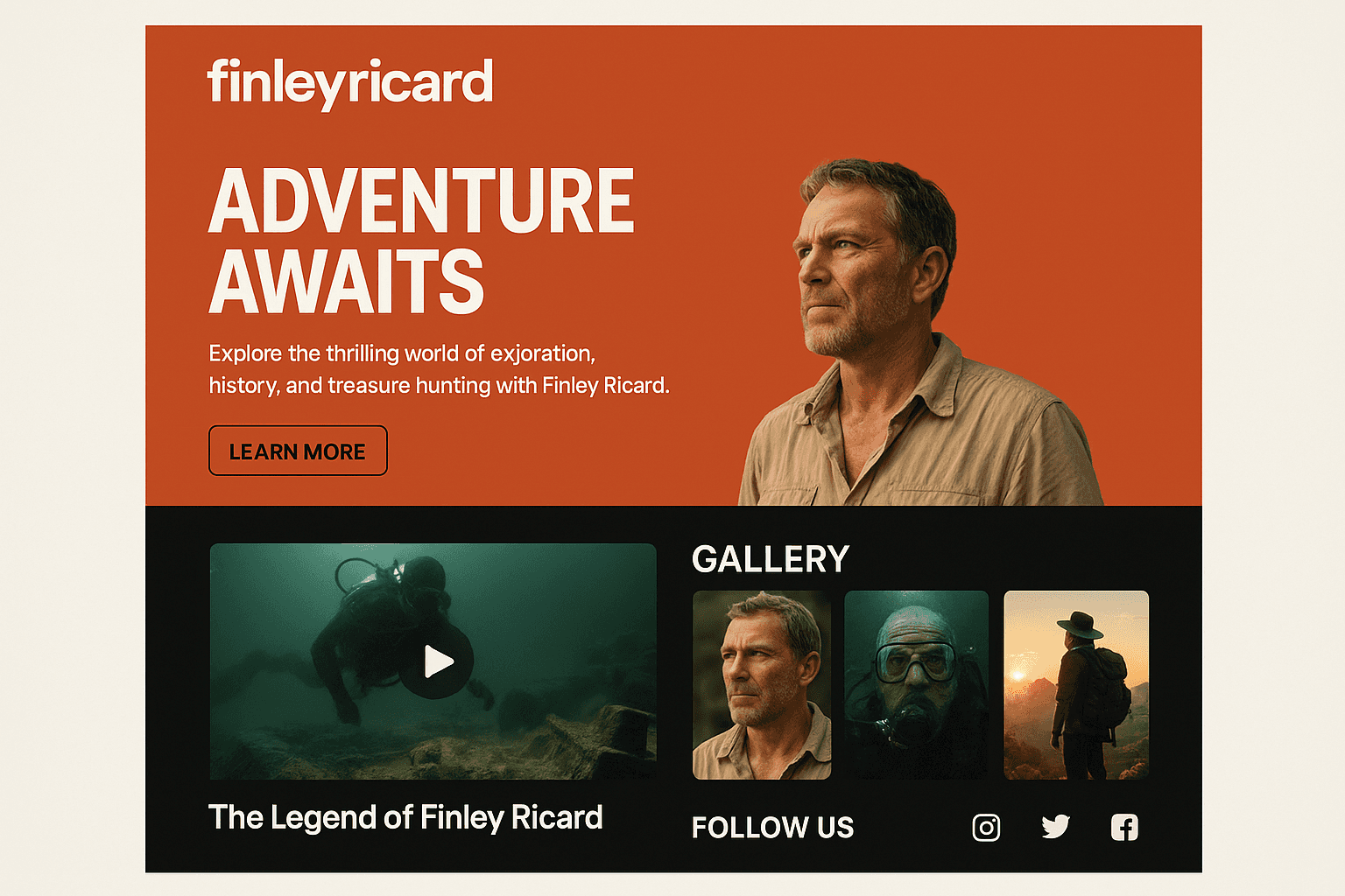 finleyricard.com website mockup